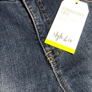 Style & Co. Dark Blue Straight Leg Jeans